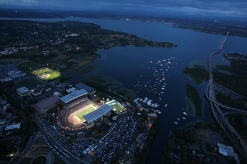 Aerial S Of The University Washington Husky Stadium