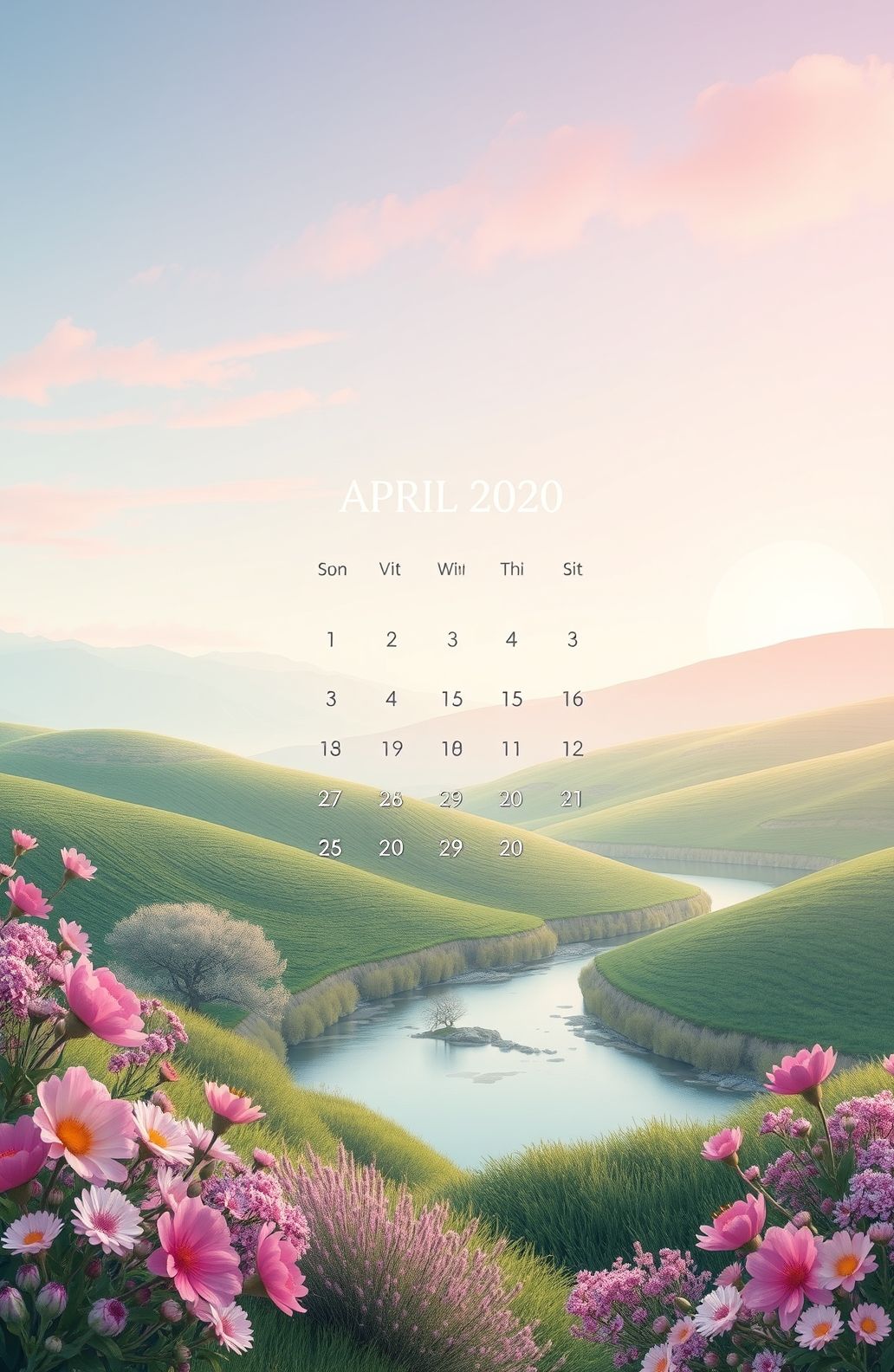April Calendar Wallpaper