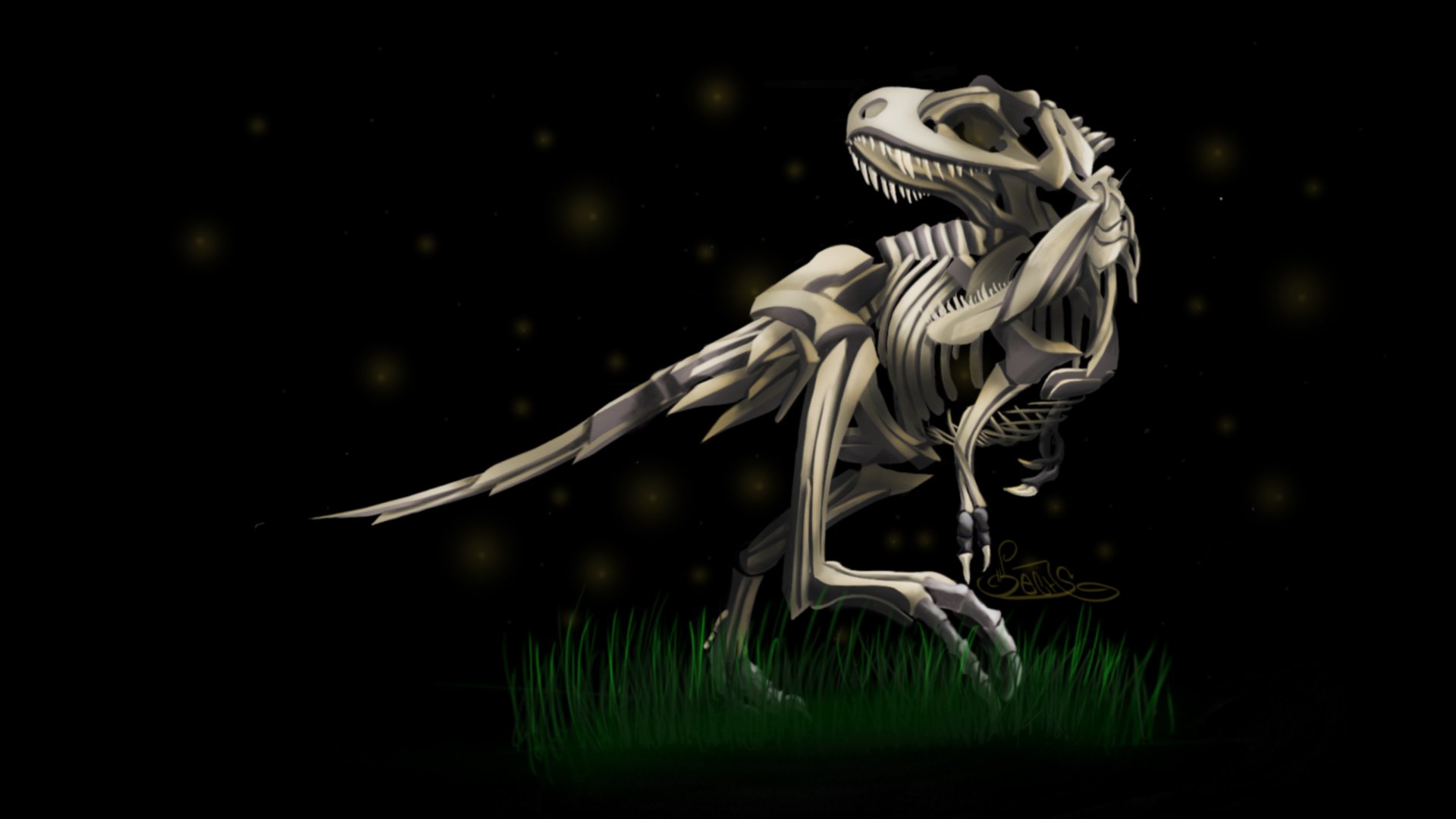 Dinosaurs Skeletons Tyrannosaurus Rex Wallpaper