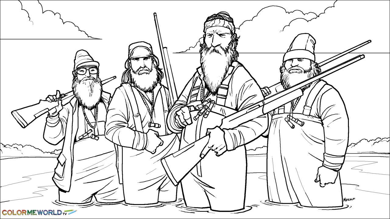 And Printable Duck Dynasty Coloring Sheet From