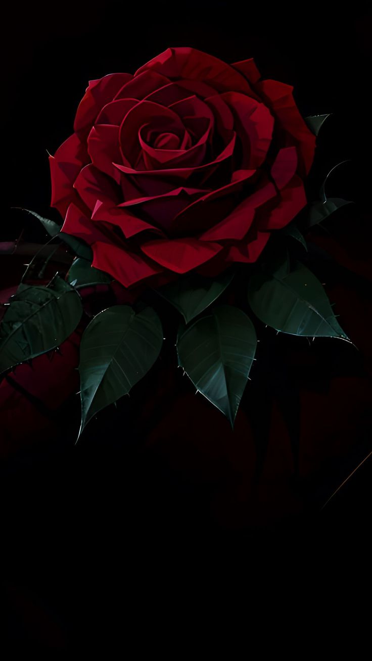 Red Rose Wallpaper Art For Aesthetic Lovers