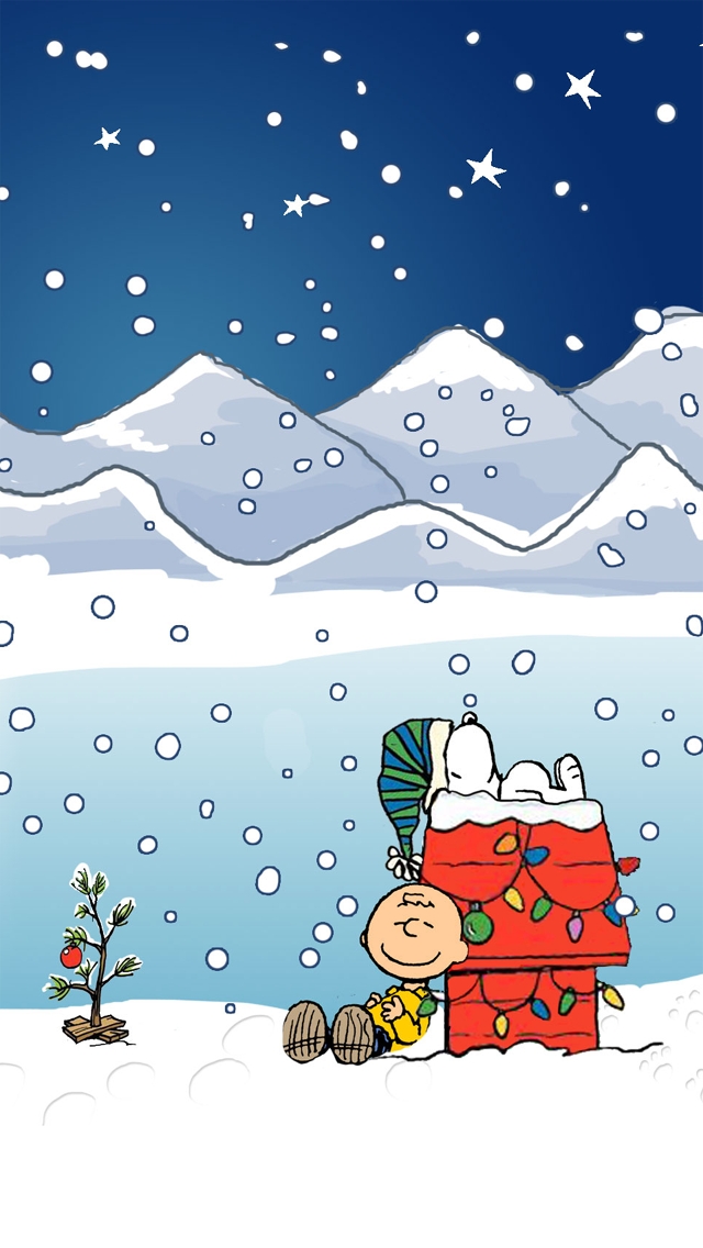 Snoopy Christmas Iphone Wallpaper Snoopy xmas wallpaper 640x1136