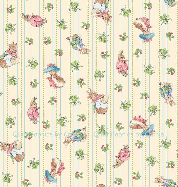 Beatrix Potter Garden Tales Border Fabric By Quiltfabricsbyconnie