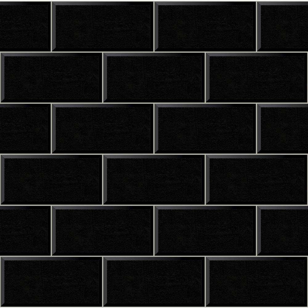 Romano Brick Black Wallpaper At Wilko