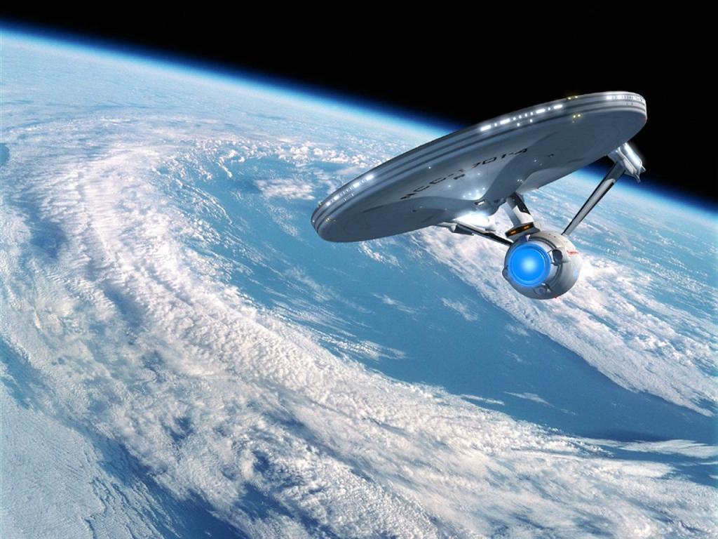 Star Trek Wallpaper Uss Enterprise In Earth Orbit