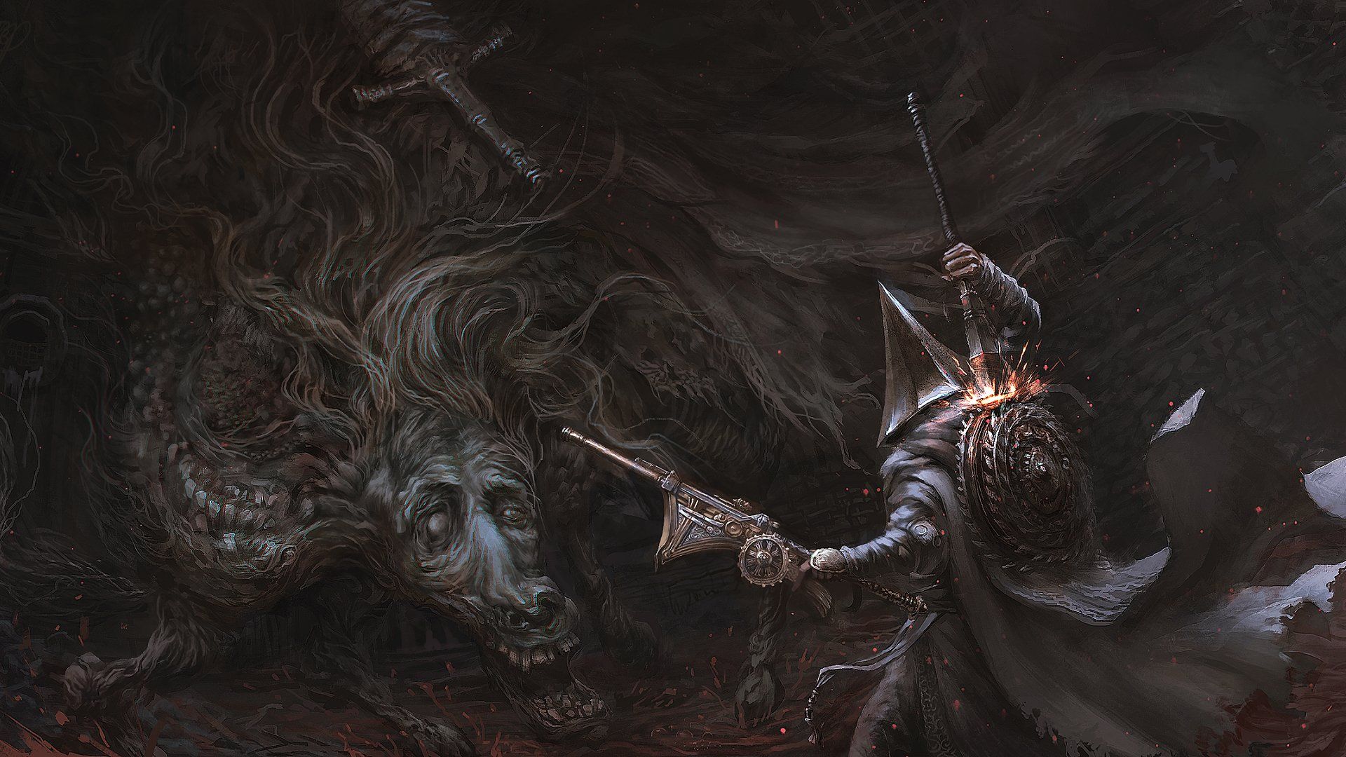 Video Game Bloodborne Dark Ludwig The Holy Blade Fantasy Wallpaper