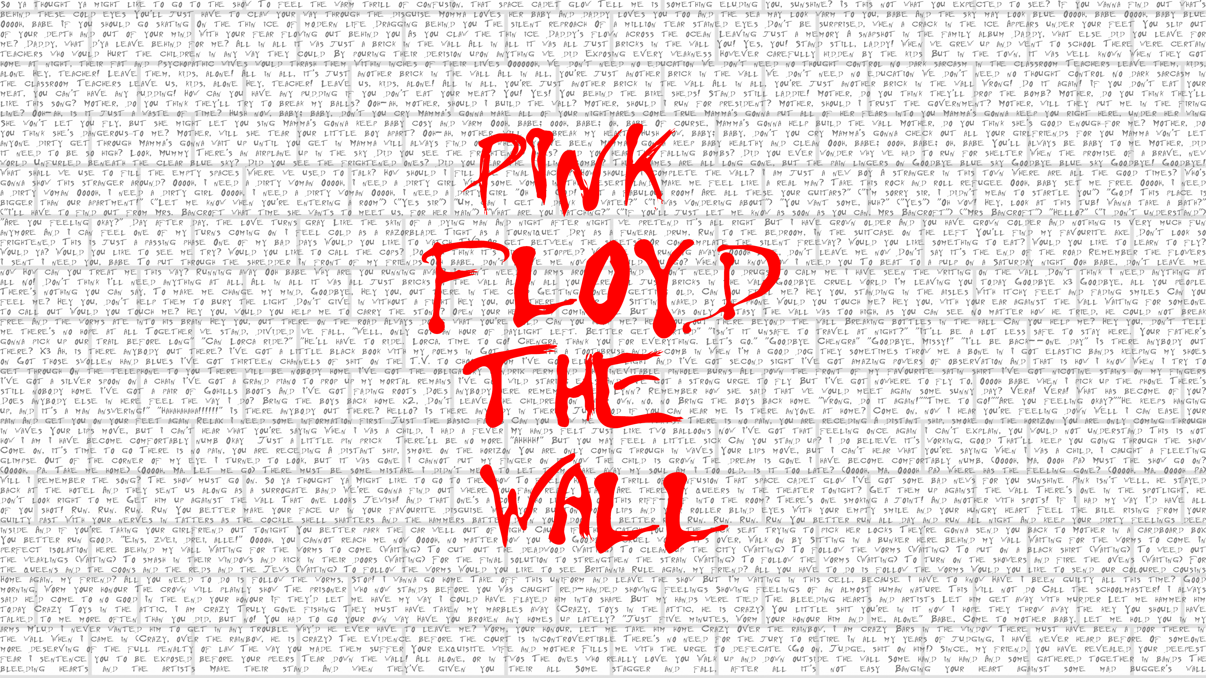 Pink Floyd The Wall Wallpaper[3840x2160 wallpapers