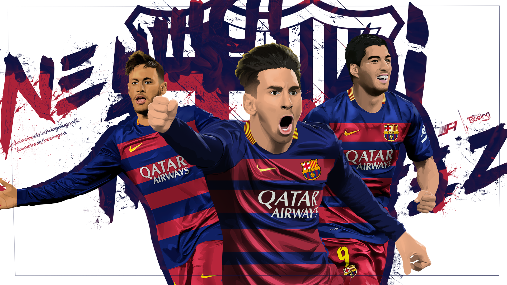 Neymar Messi Suarez Poster images
