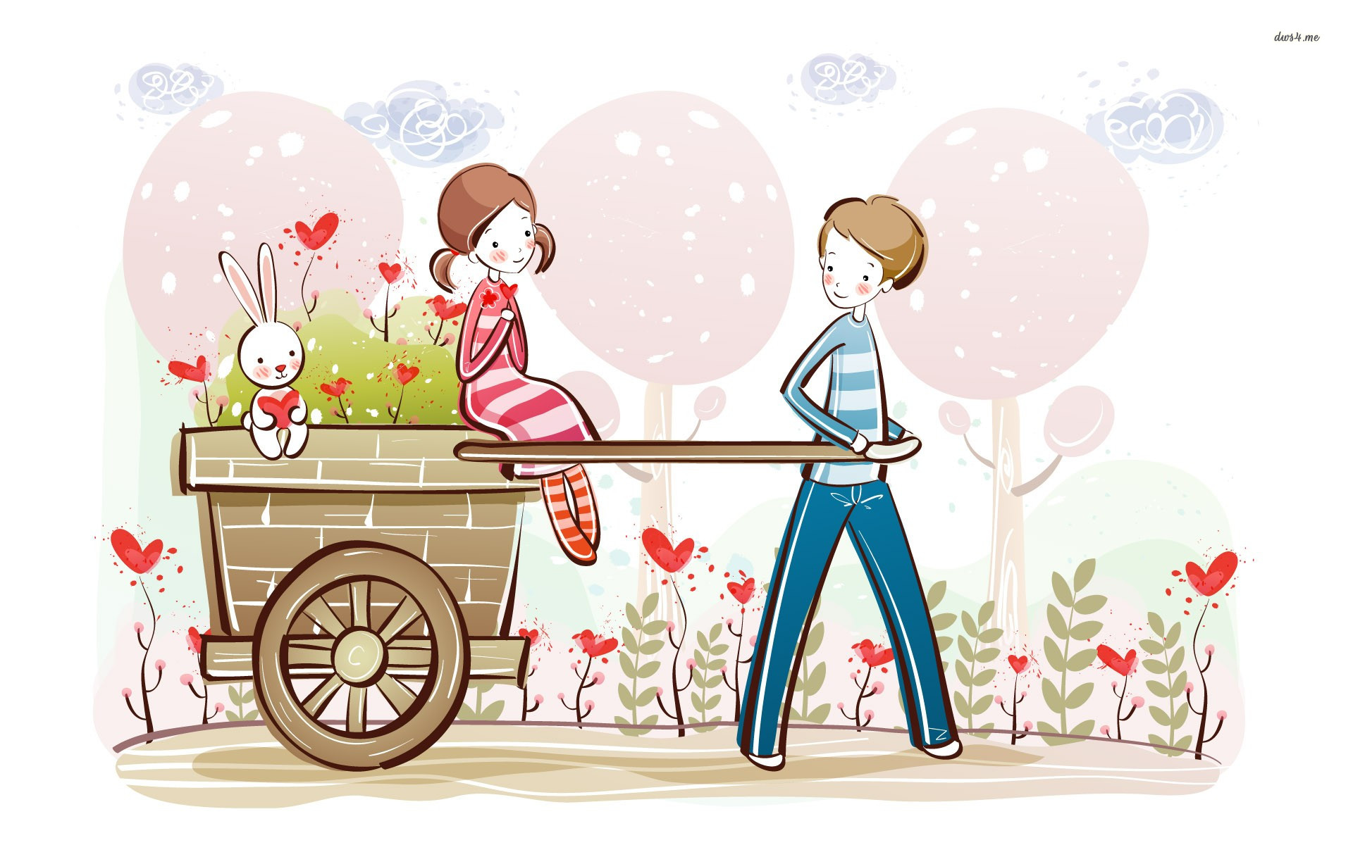 Cartoon Love Couple Wallpapers Group with 54 items