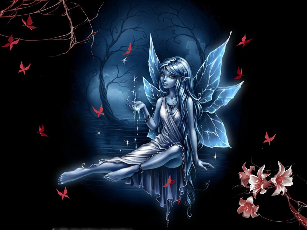 Fantasy Cool Fairy Widescreen Desktop Image