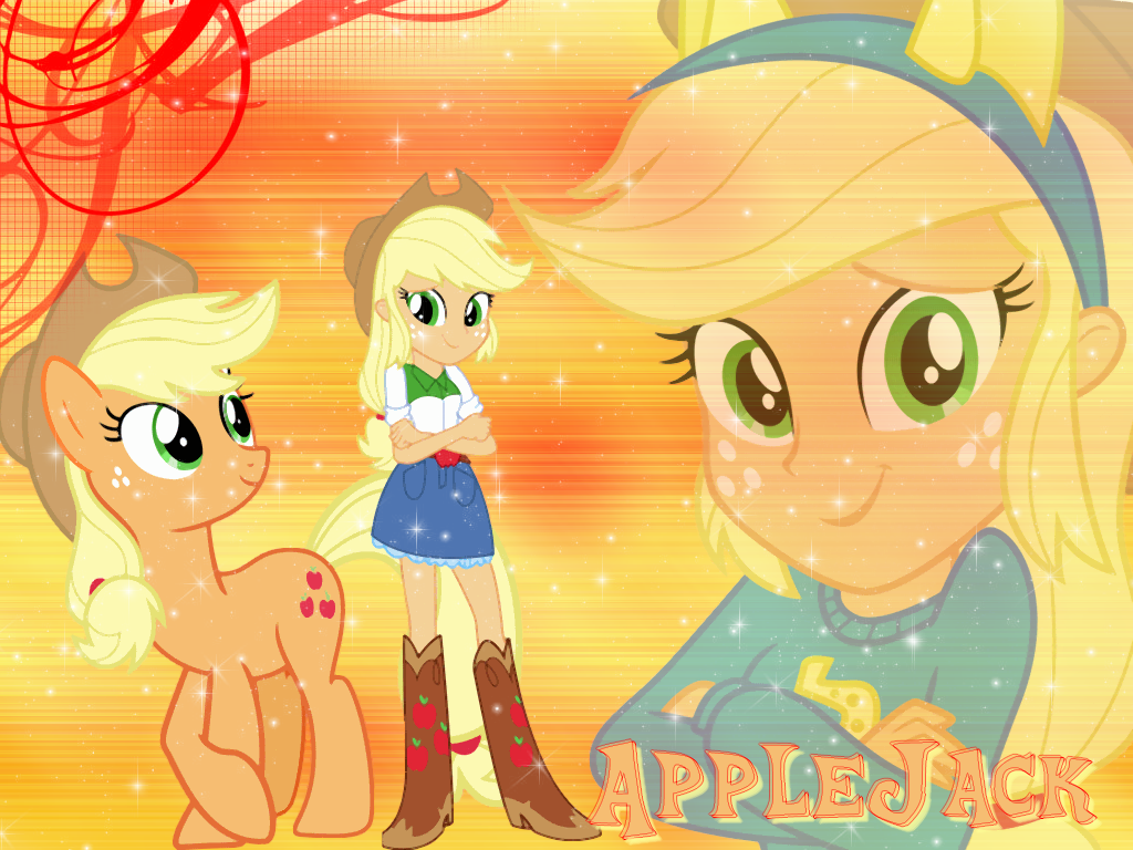 Equestria Girls Applejack Wallpaper By Natoumjsonic