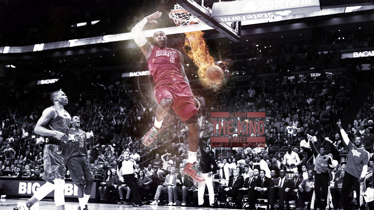 Lebron James Dunking Special Effects Wallpaper