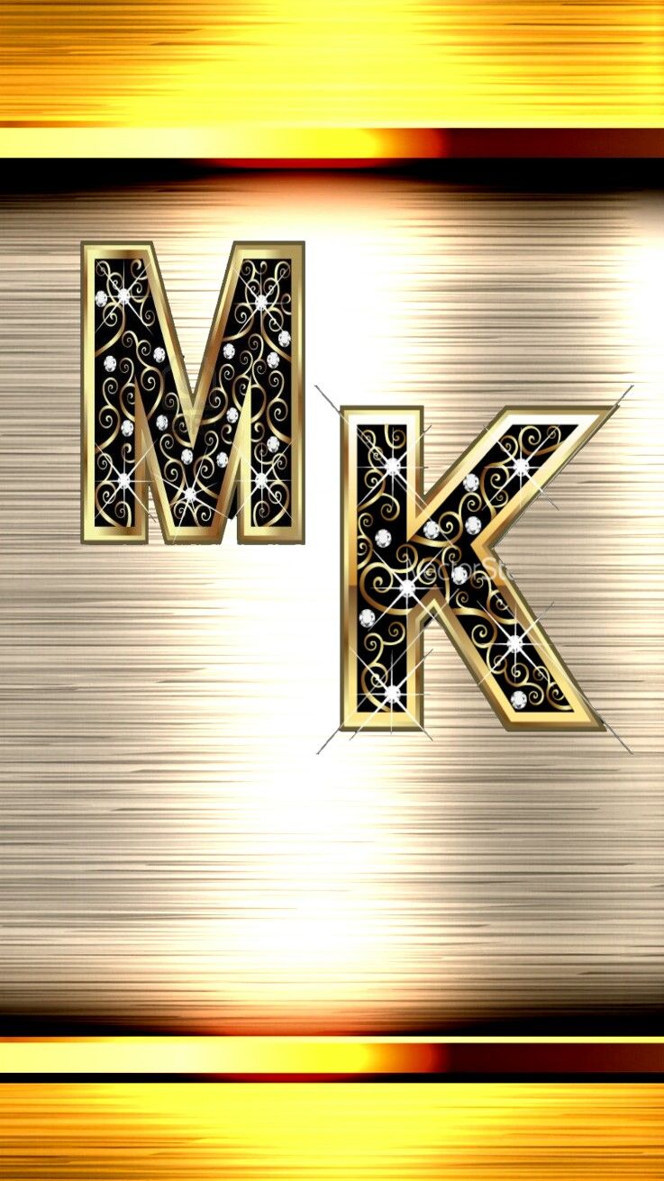 Mk On Brushed Silver And Gold iPhone Wallpaper