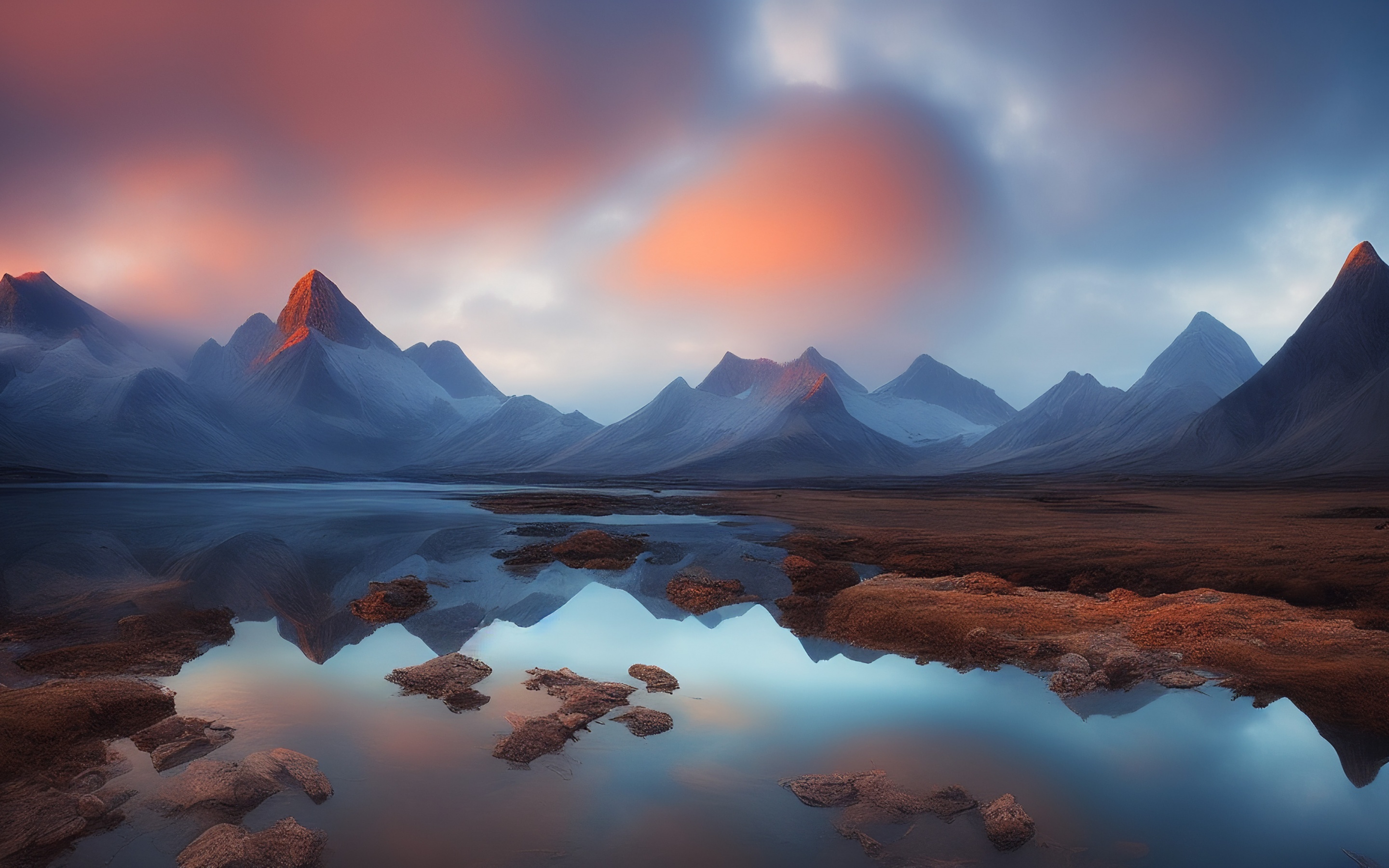 Mountains Wallpaper 4k Scenery Landscape Lake Evening