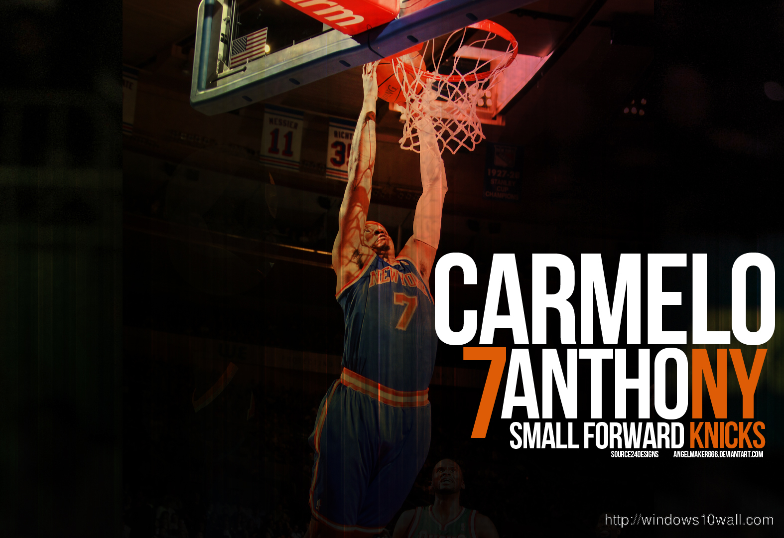 Carmelo Anthony Knicks Dunk Background Wallpaper Windows