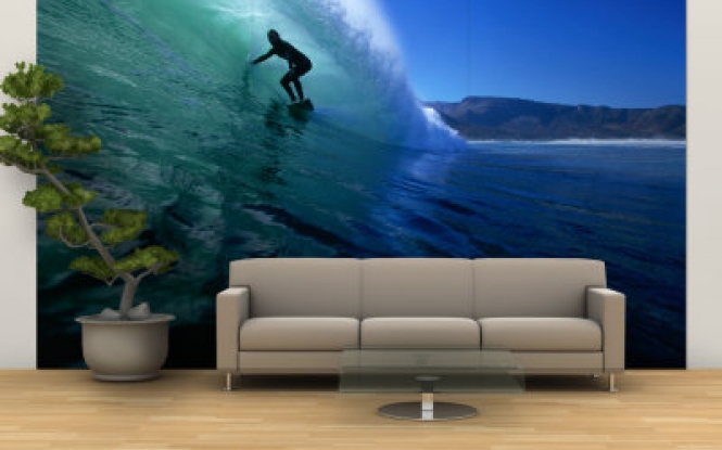Wallpaper Mural Design Interior In Beach Concepts Waves