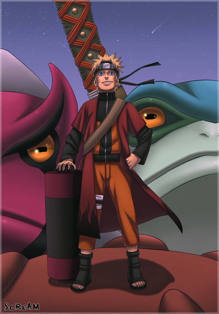 Naruto And Toads By Oxynik