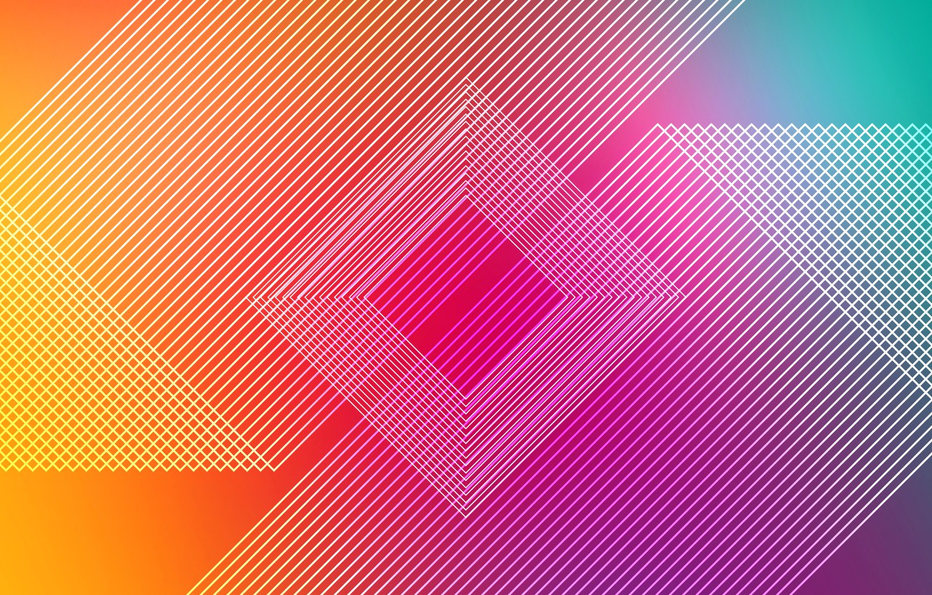 Wallpaper Line Background Figure Yellow Pink Lines Rhombus