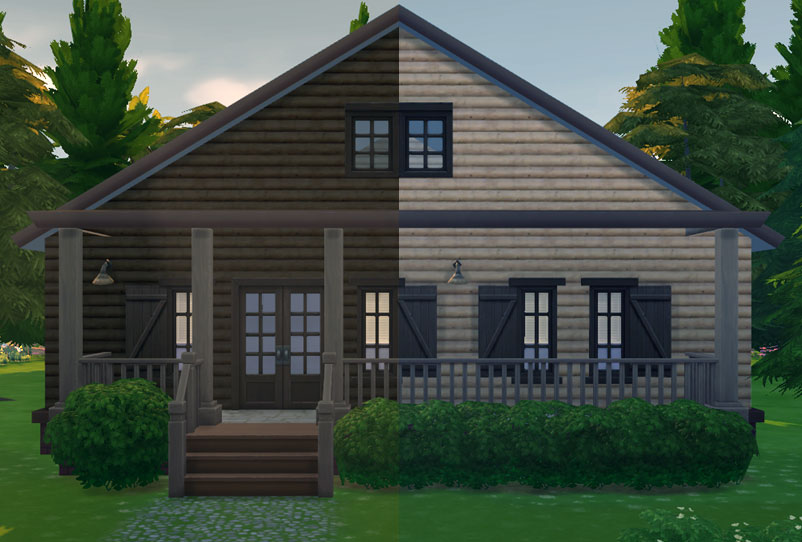 Mod The Sims Log Cabin Siding Set Colors