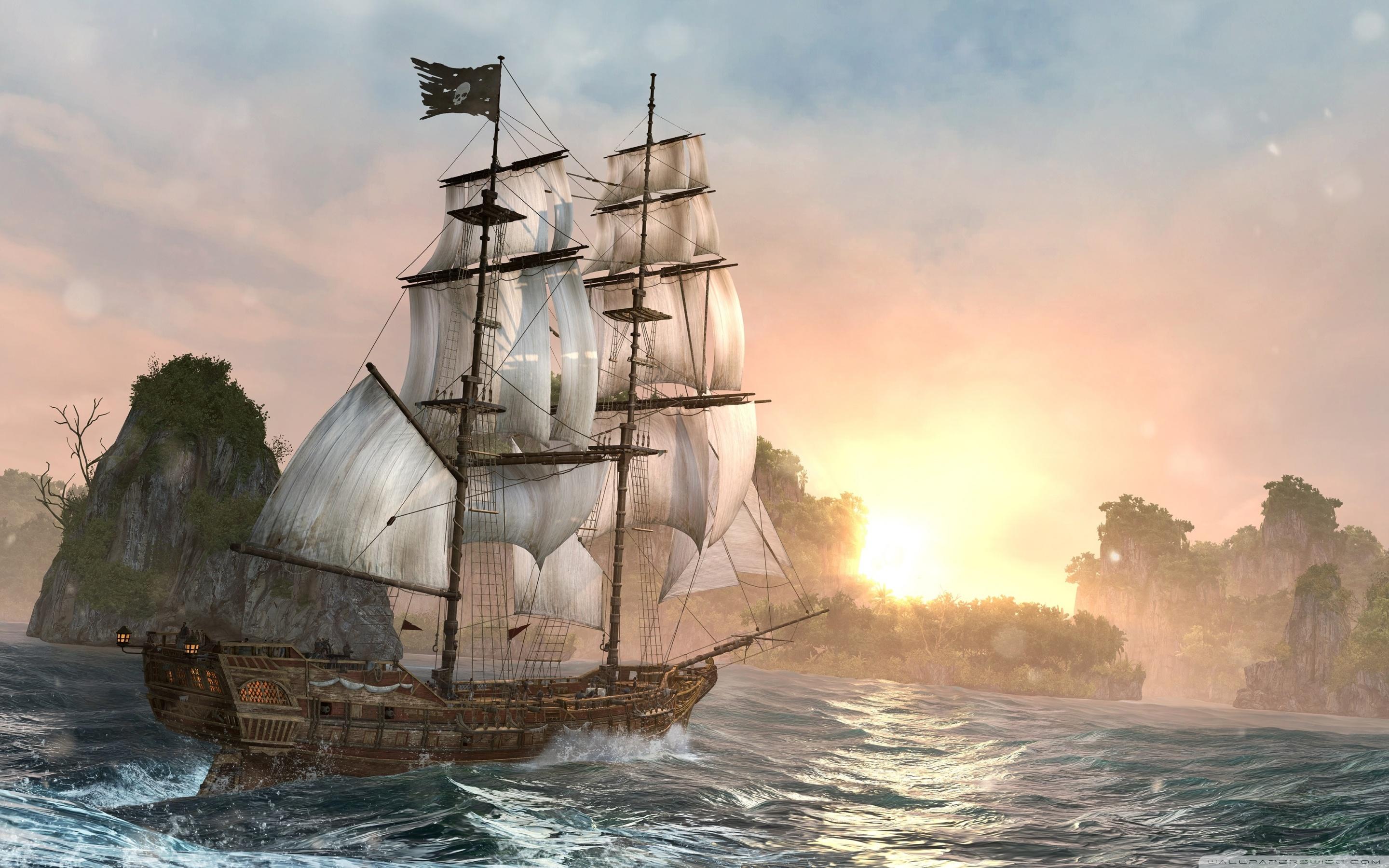 Assassin S Creed Iv Black Flag Ship Ultra HD Desktop Background