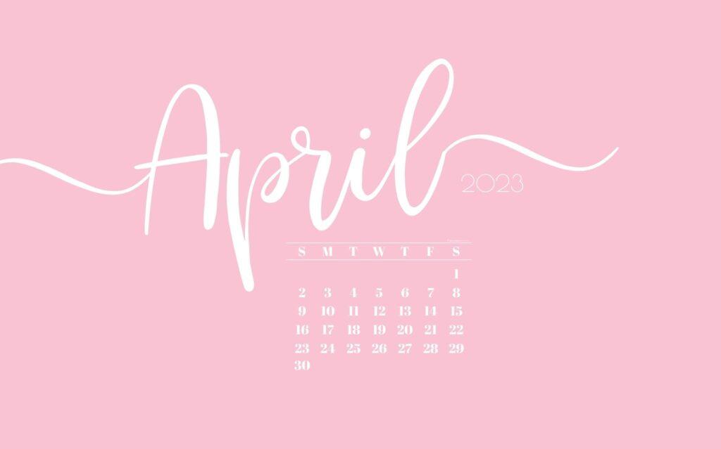 April Desktop Wallpaper Cute Calendar