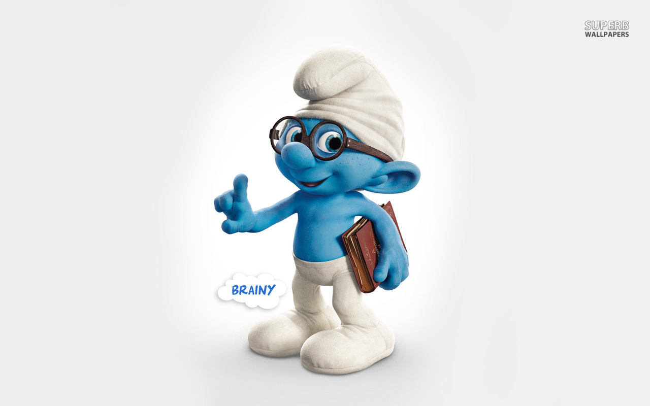 Brainy The Smurfs HD Background For Htc One M9 Cartoons Wallpaper