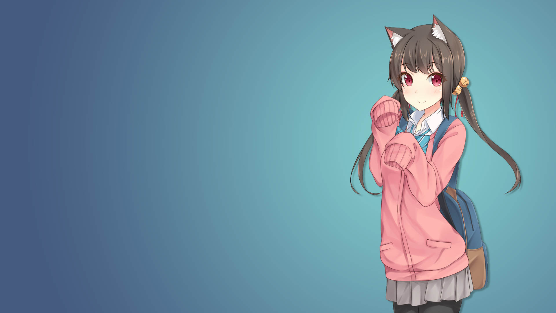 School Uniform Anime Girls Cat Girl Original Characters