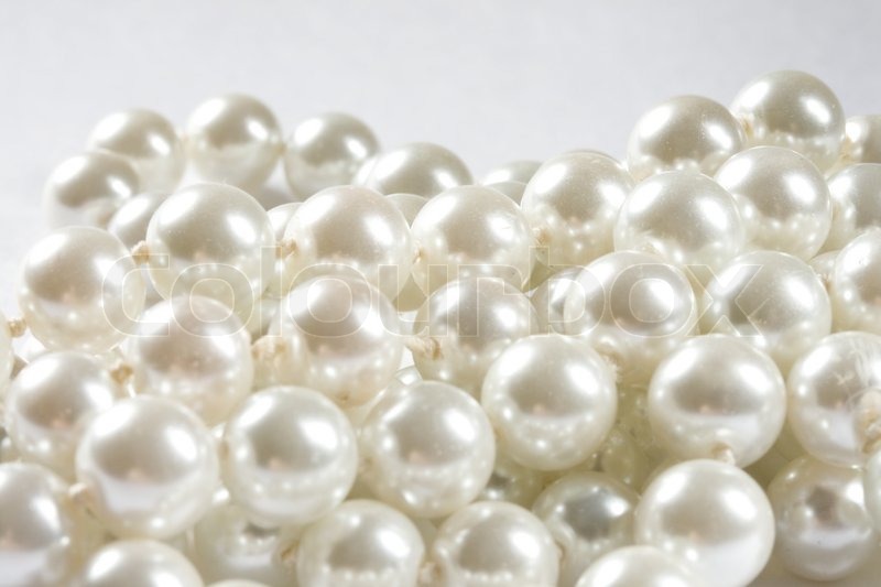 White Pearl Background Pile of pearl on the white