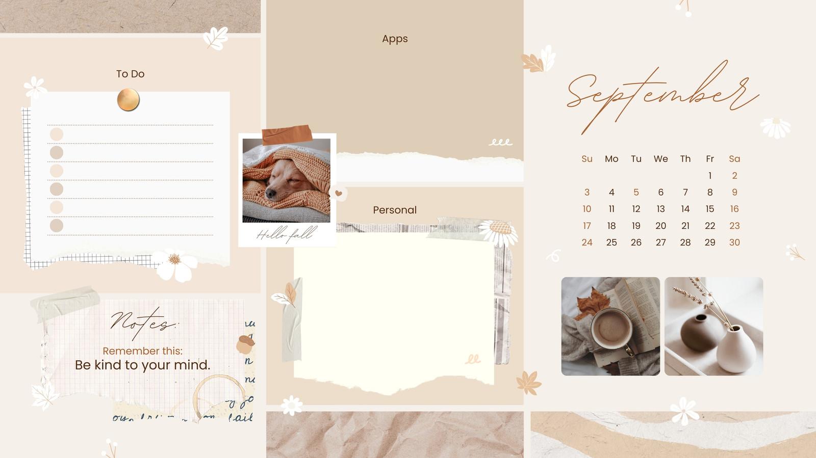 Custom Desktop Organizer Wallpaper Templates