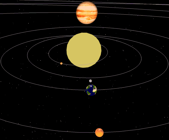 Pin Moving Solar System Wallpaper Painted 580x480