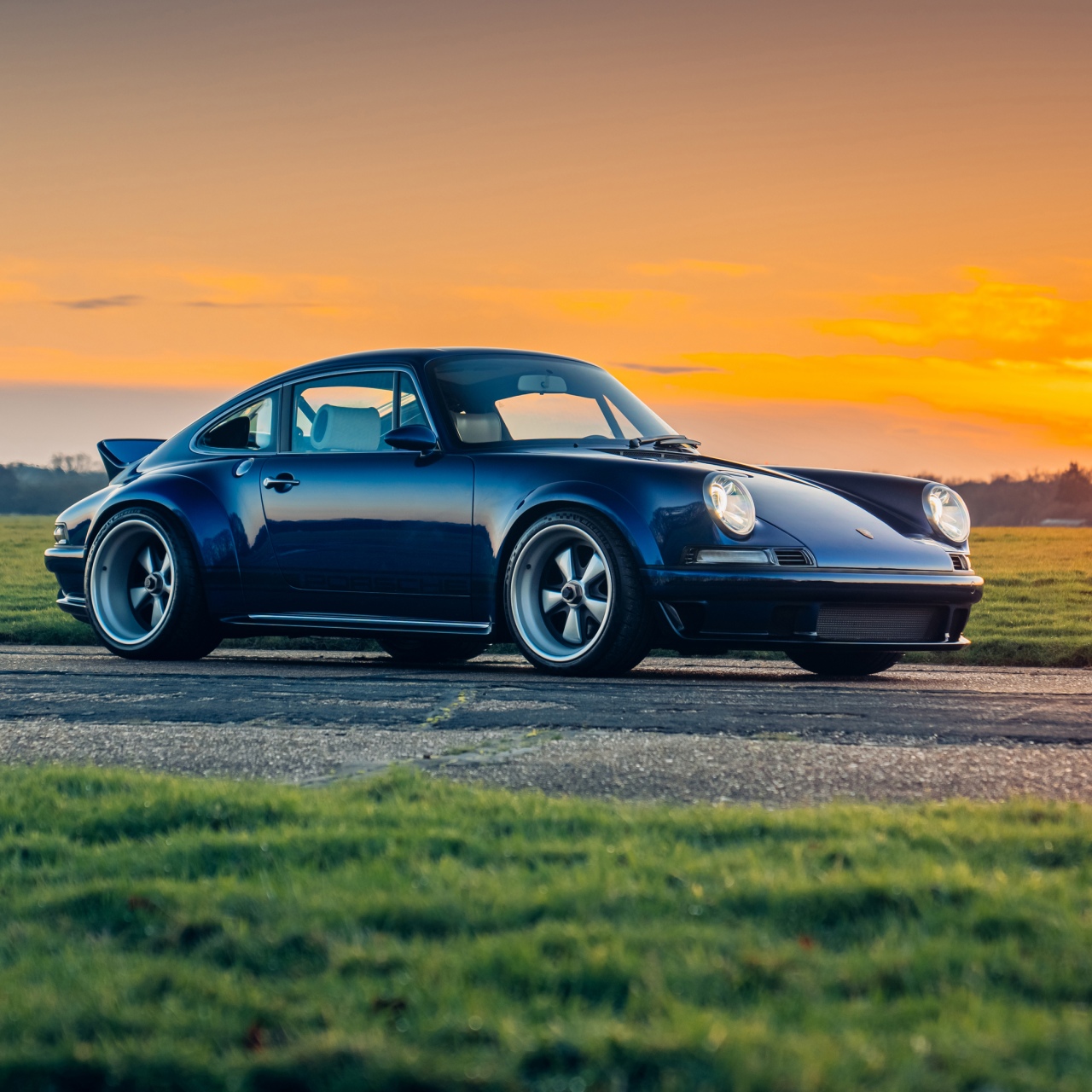 Singer Porsche Wallpaper 4k Classic Cars Sunset