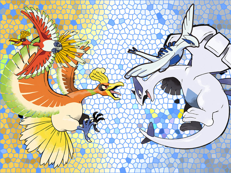 Ho Oh And Lugia Wallpaper Amp With Stained