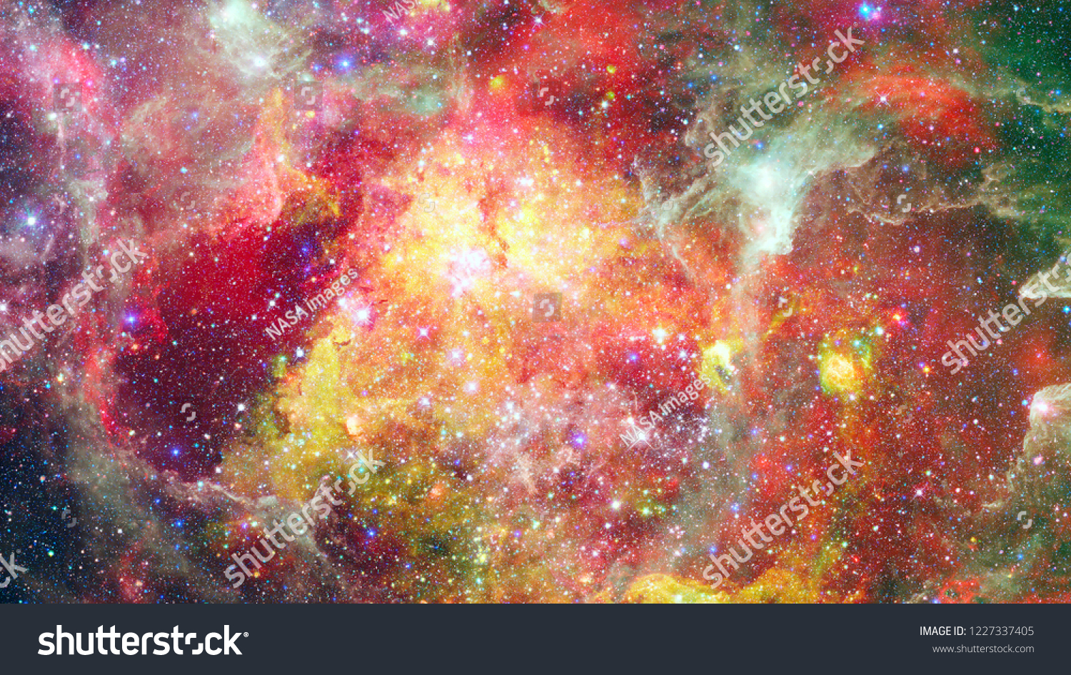 Supernova Explosion Glowing Nebula Background Elements Stock Photo