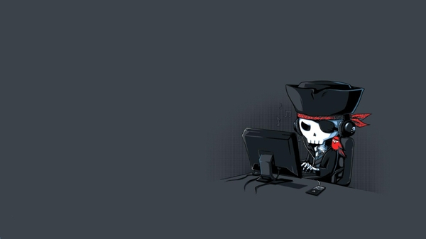 Funny Pirates Skeletons Humor Wallpaper