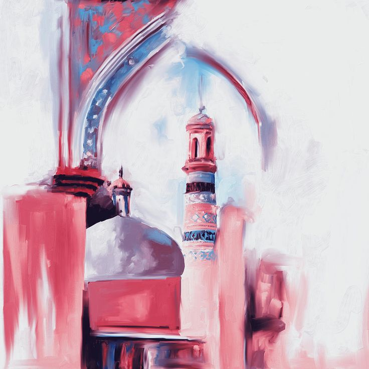 Painting Id Kah Mosque By Mawra Tahreem In Islamic