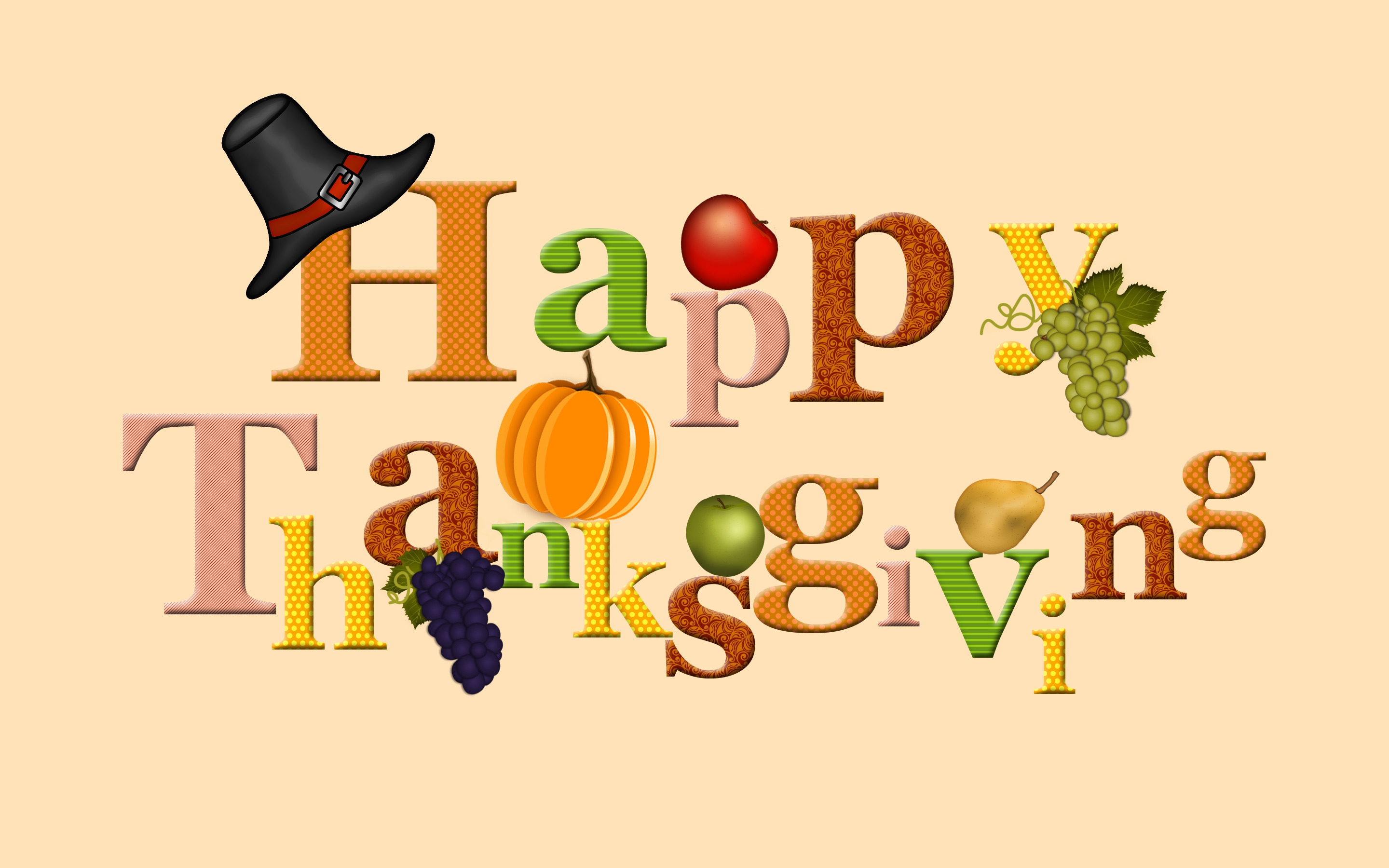 Happy Thanksgiving greeting with festive decorations