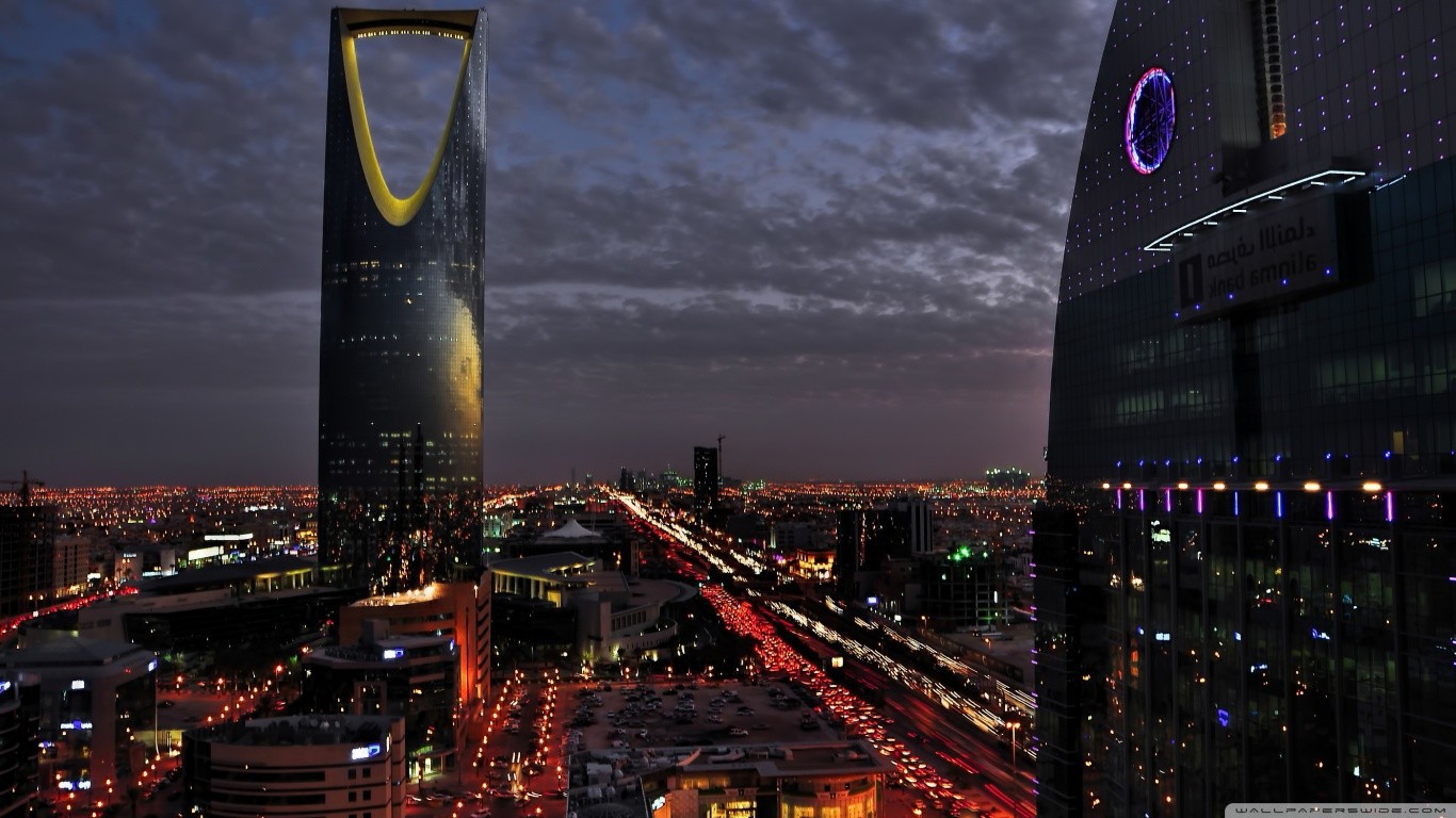 Saudi Arabia Riyadh City Night Wallpaper And Image