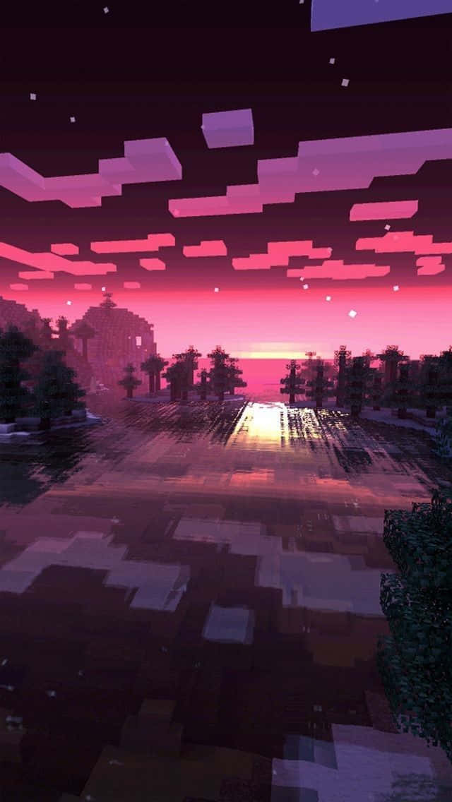 Minecraft Sunset Wallpaper