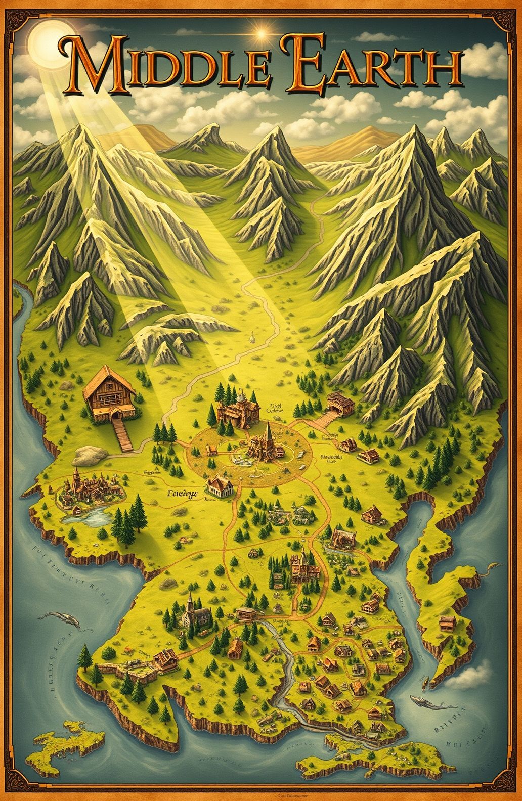 Map Of Middle Earth Wallpaper
