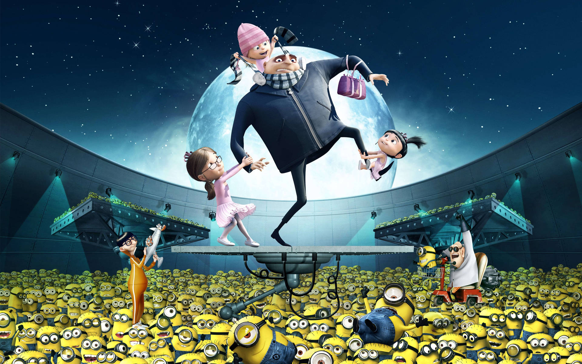 Gru Daughters Despicable Me Wallpaper