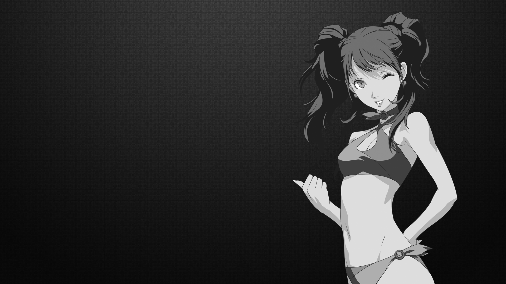Persona Wallpaper Monochrome Anime Girls