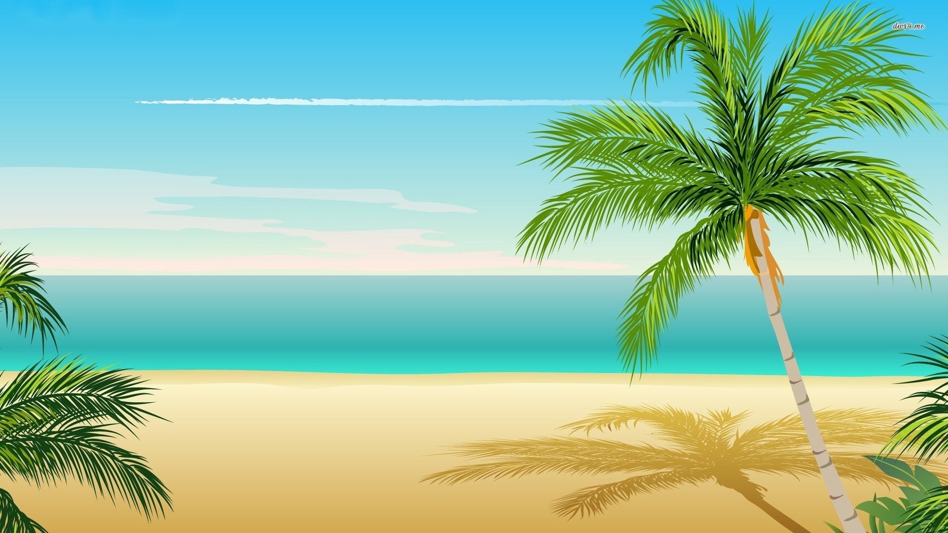 Palm Tree Beach Wallpaper