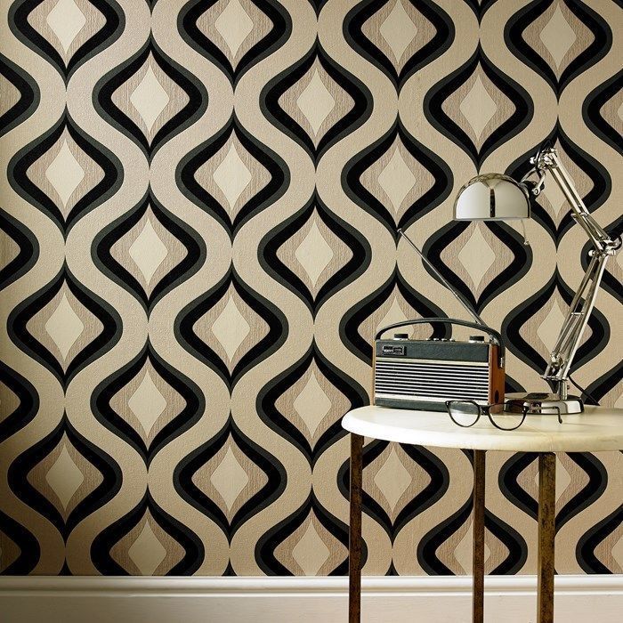Graham And Brown Superfresco Easy Trippy Geometric Feature Wallpaper