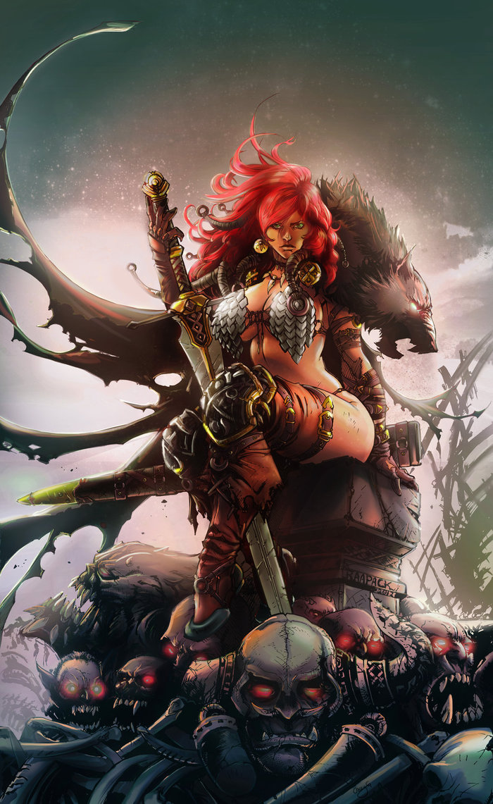 Red Sonja Queen Of Steel Colors By Kcspaghetti