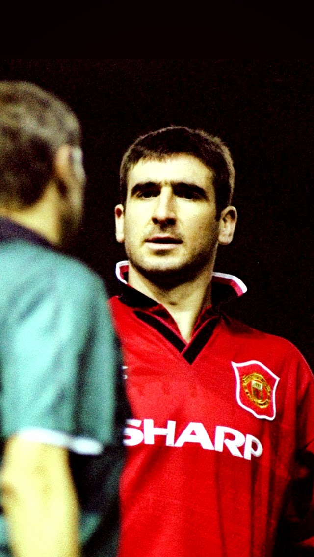 Football Legends iPhone Wallpaper Eric Cantona Manchester United