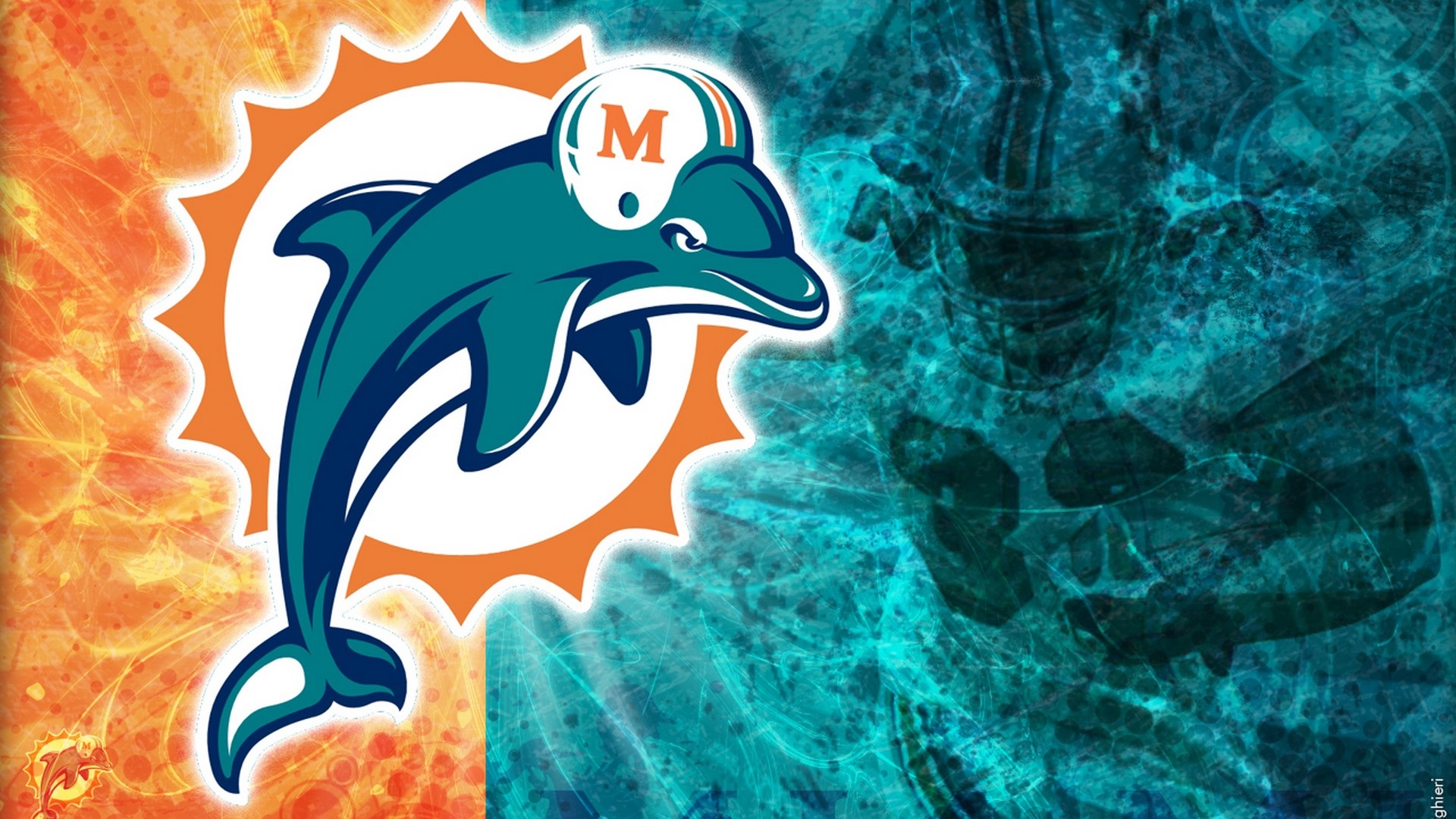 Miami Dolphins  Miami dolphins logo Miami dolphins wallpaper Dolphins