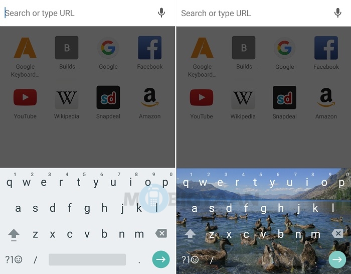 Normal Google Keyboard Left With Background Image