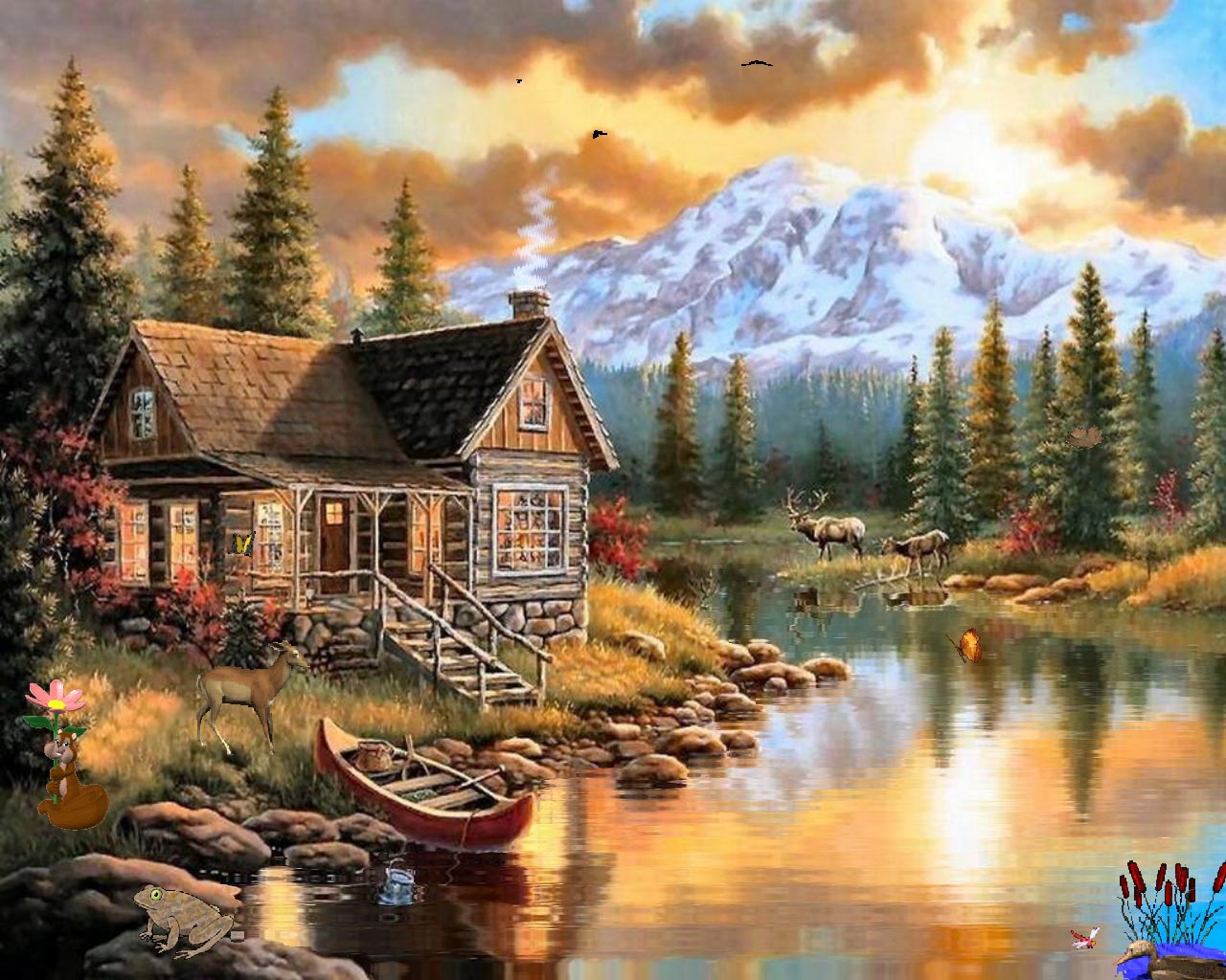 Cabin by the lake wallpaper   ForWallpapercom