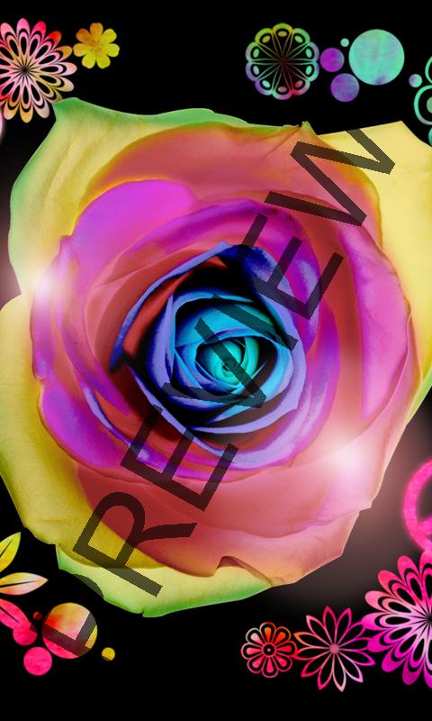 Cute neon zen flower wallpaper   screenshot