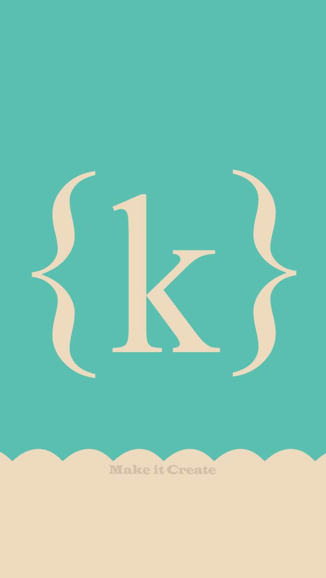 Chevron Background With Initial K Letter Lock Screens